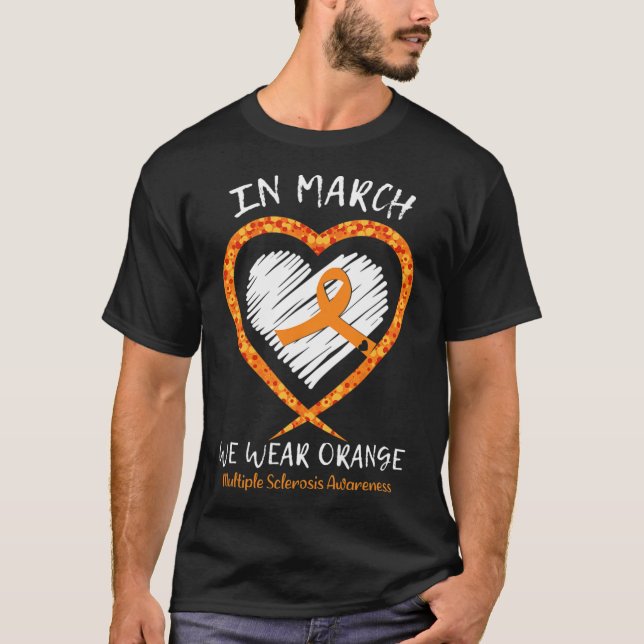 T-shirt En Mars Nous Portons Orange Multiple Sclerosis Awa (Devant)