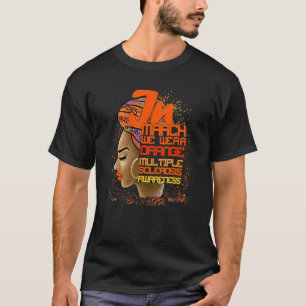T-shirt En Mars Nous Portons Orange Sclérose Multiple Afro