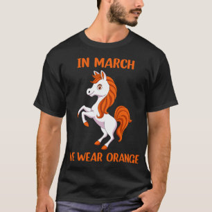 T-shirt En Mars Nous Portons Orange unicorne Ms Multiple S