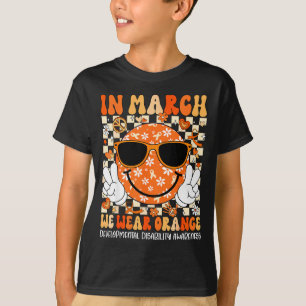 T-shirt En mars porter un trouble du développement orange