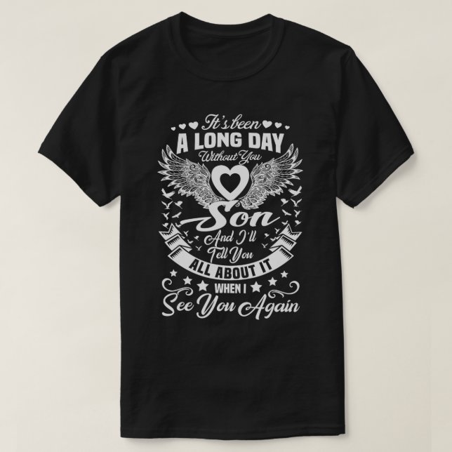 T-shirt En Mémoire Amoureuse De Mon Fils Manquant (Design devant)