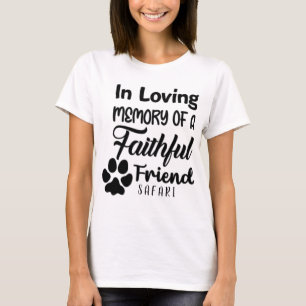 T-shirt En mémoire d'amour, chien personnalisé Memorial