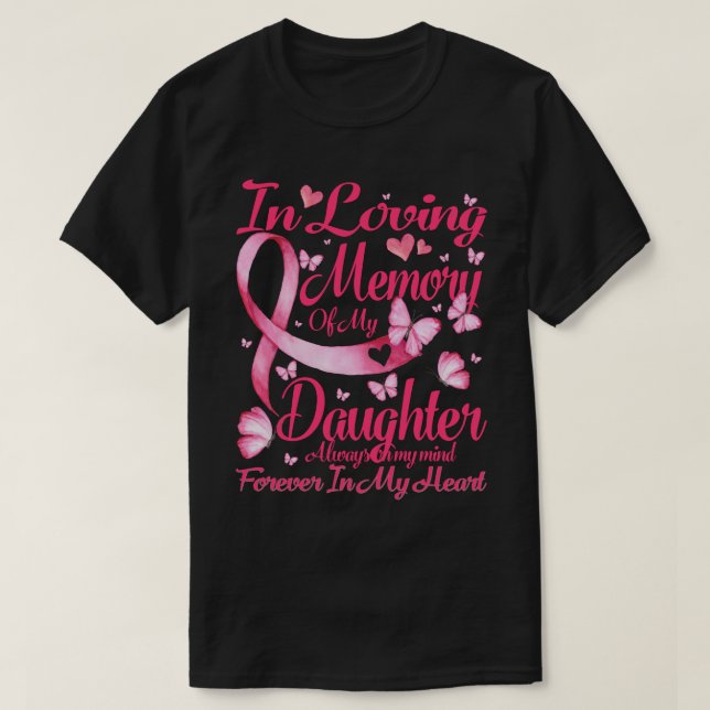 T-shirt En mémoire d'amour de ma fille - Pour ma fille li (Design devant)