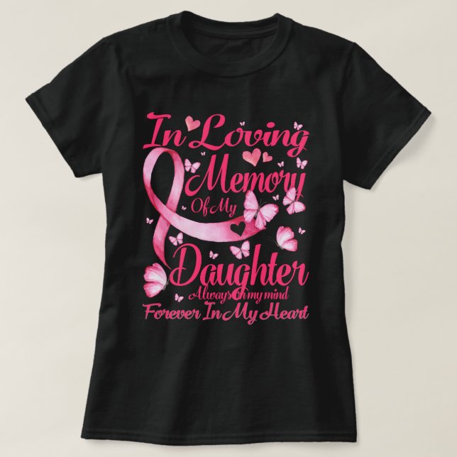 T-shirt En mémoire d'amour de ma fille - Pour ma fille li (Design devant)