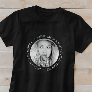 T-shirt En Mémoire d'amour Simple Photo personnalisée mode
