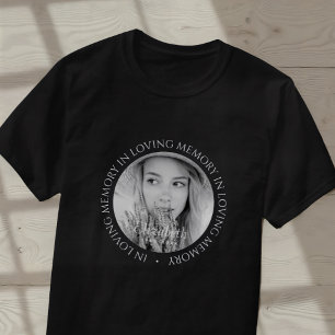 T-shirt En Mémoire d'amour Simple Photo personnalisée mode