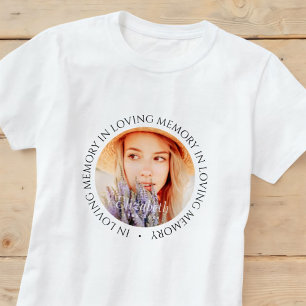 T-shirt En Mémoire d'amour Simple Photo personnalisée mode