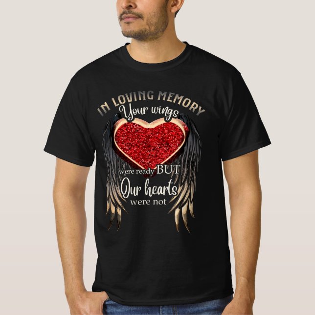 T-shirt En mémoire d'amour, vos ailes étaient prêtes (Devant)