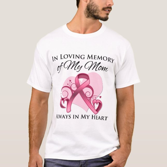 T-shirt En mémoire de ma mère - Cancer du sein (Devant)