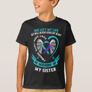 T-shirt En Mémoire De Ma Soeur Mémorial De Sensibilisation