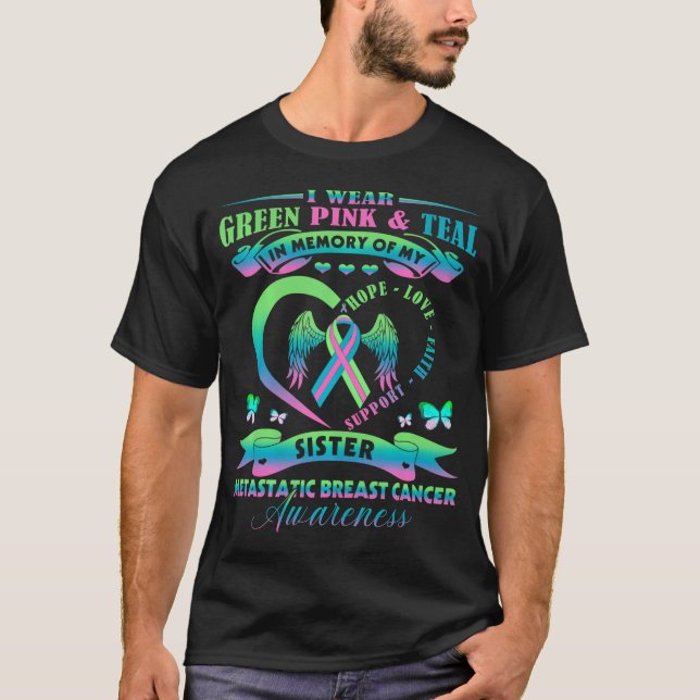 T-shirt En Mémoire De Ma Soeur Metastatic Cancer Du Sein (Devant)