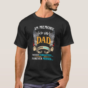 T-shirt En Mémoire De Mon Père Toujours Aimé Pour Toujours
