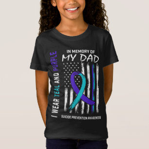 T-Shirt En mémoire de papa Prévention du suicide Amer