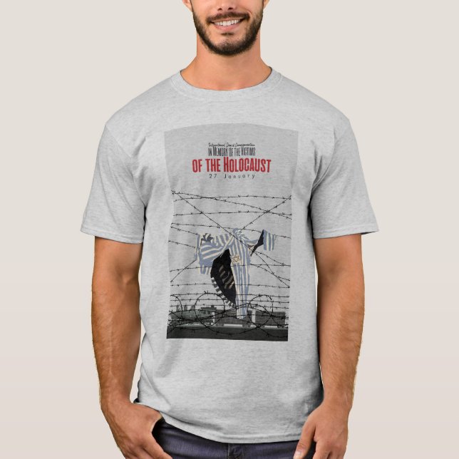 T-shirt En mémoire des victimes de l'Holocauste (Devant)