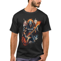 T-shirt en métal lourd, guitariste démon