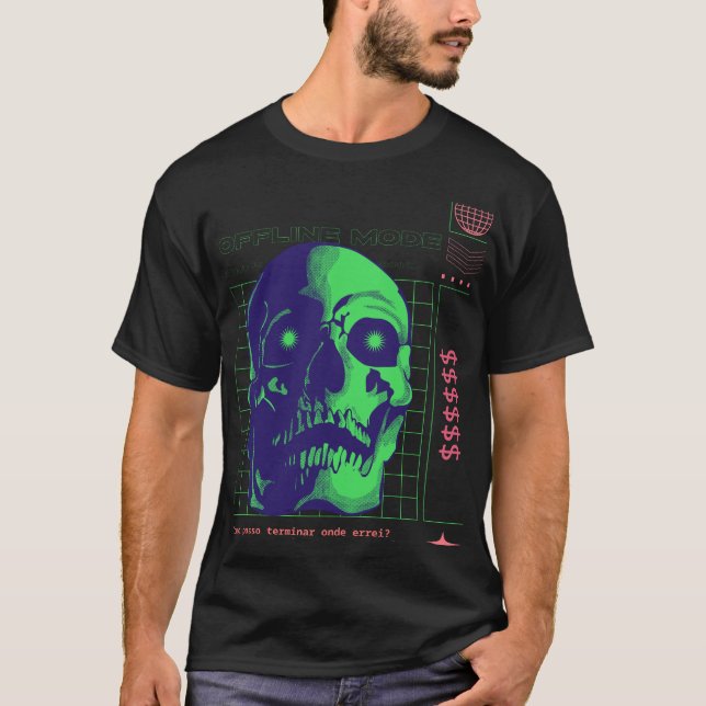 T-Shirt en mode hors ligne - Mini et esthétique (Devant)