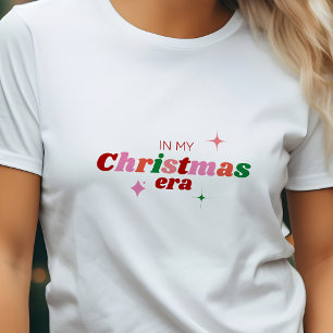T-shirt En mon temps de Noël Festif coloré