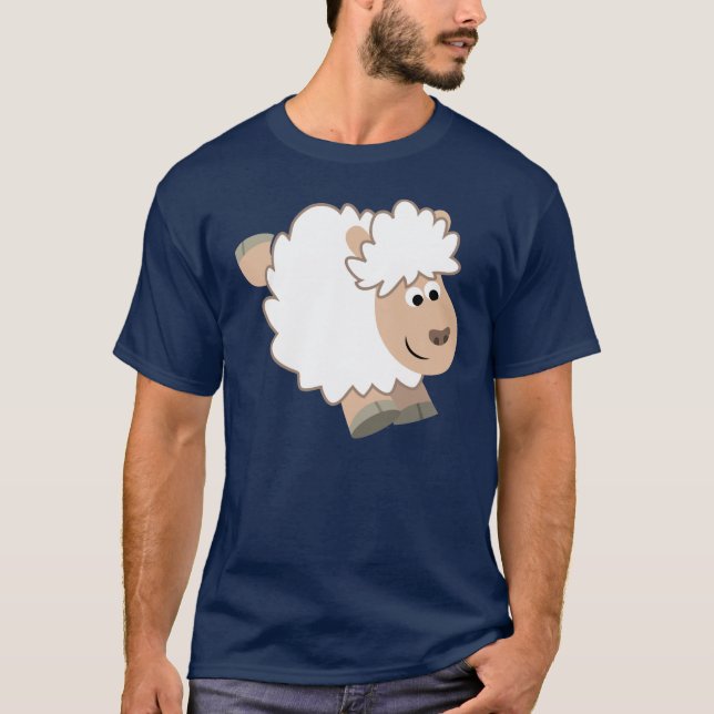 T-Shirt en mouton de dessin mignon (Devant)