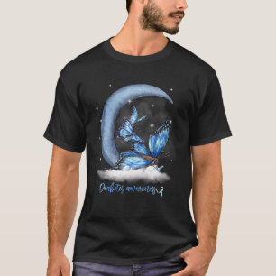 T-shirt En Novembre Nous Portons Bleu Ruban Papillon Diabè