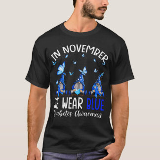 T-shirt En Novembre, Nous Portons Des Gnomes Bleus Sensibi
