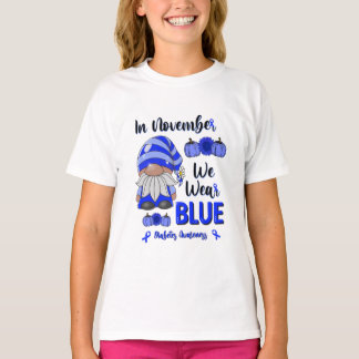 T-shirt En Novembre, Nous Portons Du Bleu : Sensibilisatio