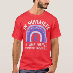 T-shirt En novembre nous portons du violet ,prématurité Se