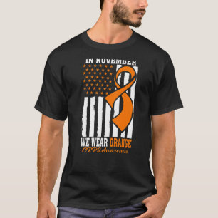 T-shirt En Novembre, Nous Portons Orange Ribbon CRPS Sensi