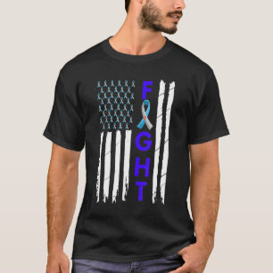 T-shirt En novembre We Wear Blue Us Flag Diabétiques Aware