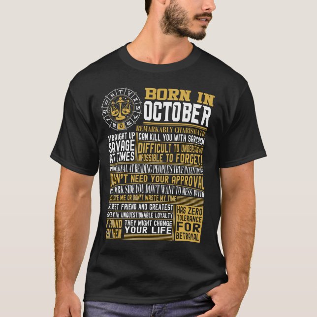T-shirt En octobre faits soutenus (Devant)