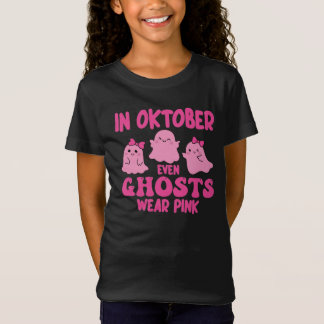 T-Shirt En Octobre Même Les Fantômes Portent Le Cancer Du