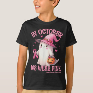 T-shirt En Octobre Nous Portons Chemise Rose Fantôme Cance