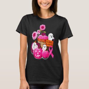 T-shirt En Octobre Nous Portons Citrouille Rose, Fantôme E