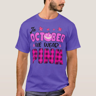 T-shirt En Octobre Nous Portons Citrouille Rose Salle de C