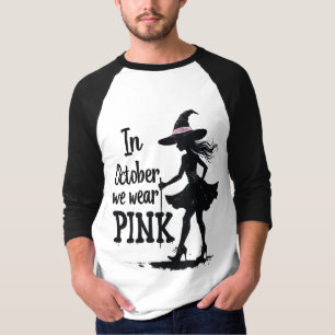 T-shirt En Octobre Nous Portons Des Sorcières Roses Hallow
