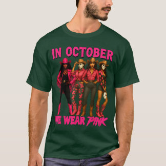 T-shirt en octobre nous portons du rose Halloween Western