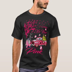 T-shirt En Octobre Nous Portons Gnome Rose Camion Cancer D
