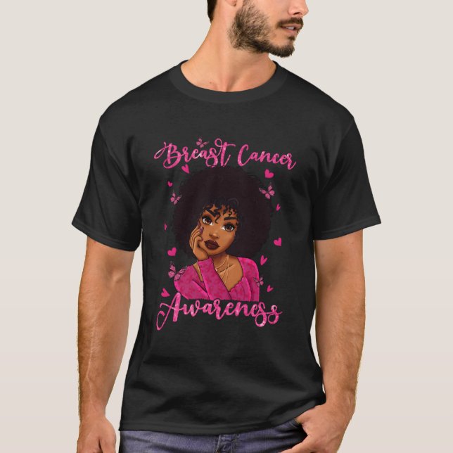 T-shirt En Octobre Nous Portons K Cerveau Cancer Sensibili (Devant)