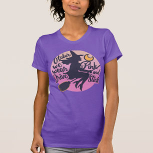 T-shirt En Octobre Nous Portons La Sorcière Guerrière Rose
