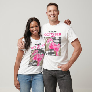 T-shirt En Octobre Nous Portons Le Cancer Du Sein Rose