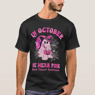 T-shirt En Octobre Nous Portons Le Cancer Du Sein Rose Fem