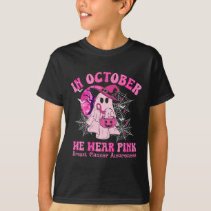 T-shirt En Octobre Nous Portons Le Cancer Du Sein Rose Fem