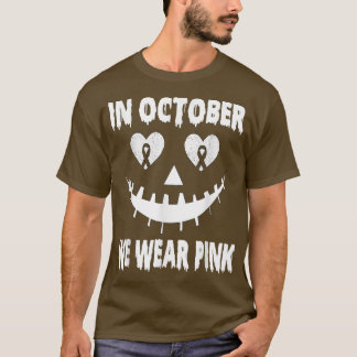 T-shirt En Octobre Nous Portons Le Cancer Du Sein Rose Jac