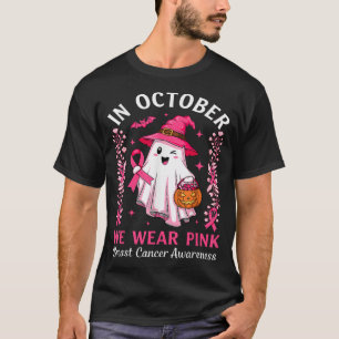 T-shirt En Octobre Nous Portons Le Ghost Ghost Witch Cance