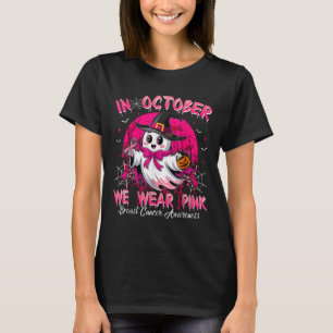 T-shirt En Octobre Nous Portons Le Ghost Ghost Witch Cance
