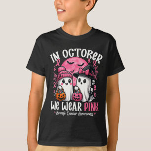 T-shirt En Octobre Nous Portons Le Ghost Ghost Witch Cance