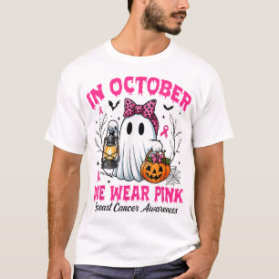 T-shirt En Octobre Nous Portons Le Ghost Ghost Witch Cance