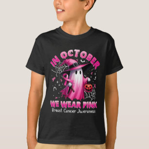 T-shirt En Octobre Nous Portons Le Ghost Ghost Witch Cance