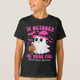 T-shirt En Octobre Nous Portons Le Ghost Ghost Witch Cance