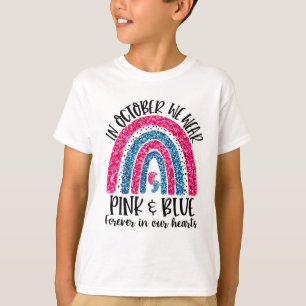 T-shirt en octobre Nous portons le rose et le bleu, toujou