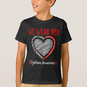 T-shirt En Octobre Nous Portons Le Rouge Mois De Sensibili